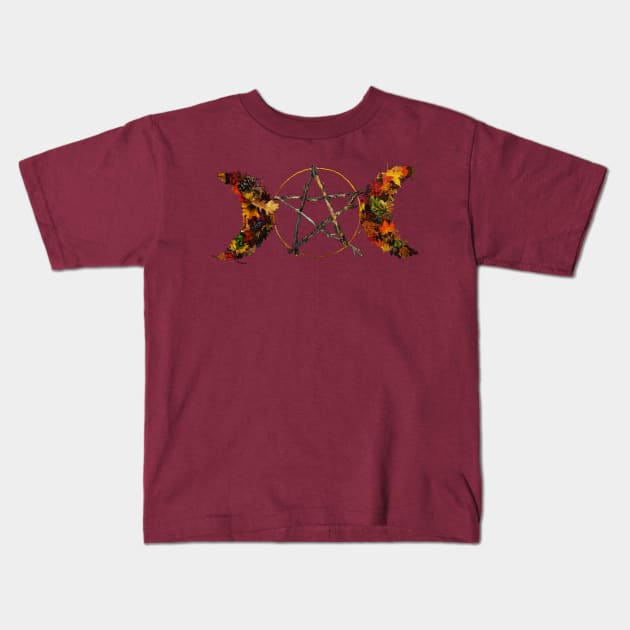 Triple Goddess Autumn Kids T-Shirt by Heather Dorsch Creations